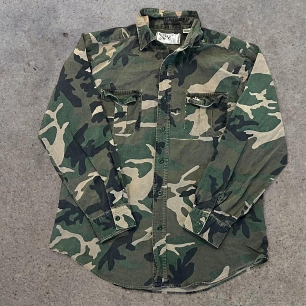 Vintage 90s Duck Bay Medium Camo Shirt Hunting